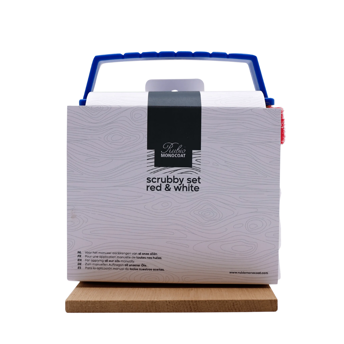 Kit d'applicateurs Scrubby rouge et blanc Rubio Monocoat
