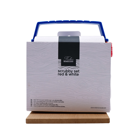 Kit d'applicateurs Scrubby rouge et blanc Rubio Monocoat